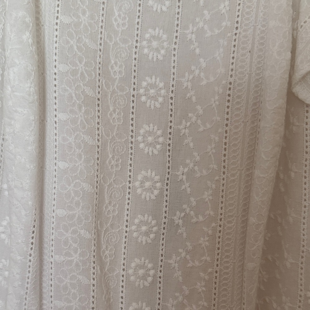 CeCe White Ruffle Sleeveless Dress with Racerback Ruffle Design - Picture 6 of 8